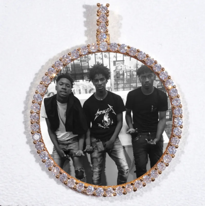 LARGE 3D CIRCLE CUSTOM PICTURE PENDANT sold by The GUU Shop