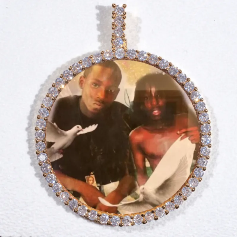 LARGE 3D CIRCLE CUSTOM PICTURE PENDANT sold by The GUU Shop