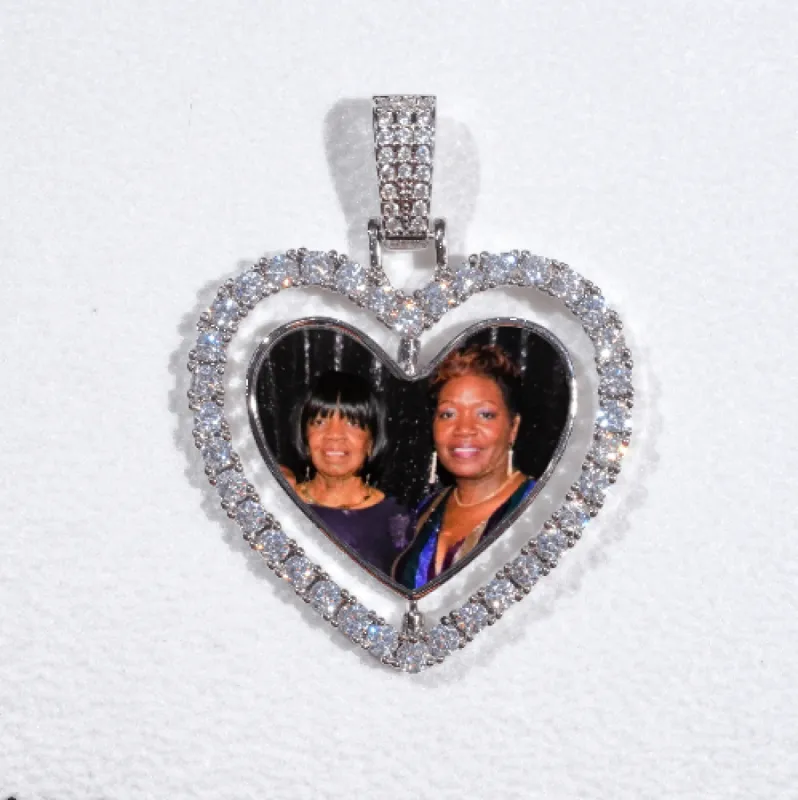 3D Spinning 2-Faced Heart Custom Picture Pendant sold by The GUU Shop