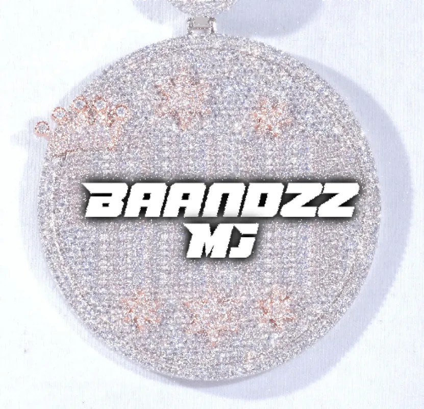 CUSTOM LETTER NECKLACE 3D BIG CROWN DISC made by The GUU Shop