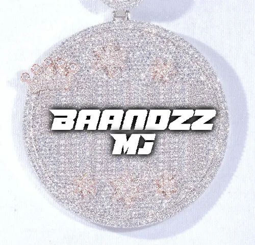 CUSTOM LETTER NECKLACE 3D BIG CROWN DISC sold by The GUU Shop