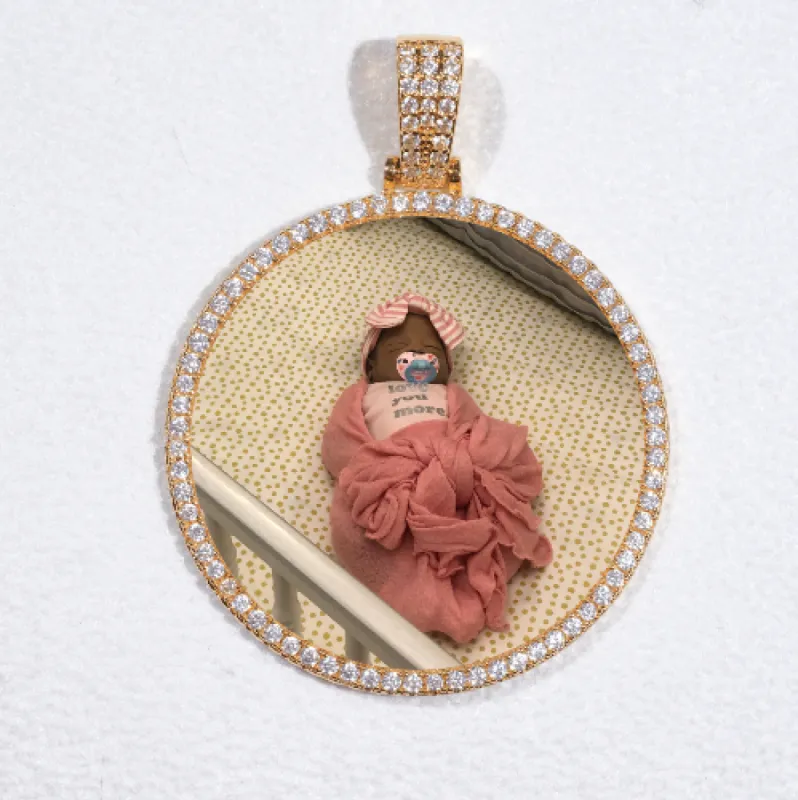 MEDIUM 3D CIRCLE CUSTOM PICTURE PENDANT sold by The GUU Shop