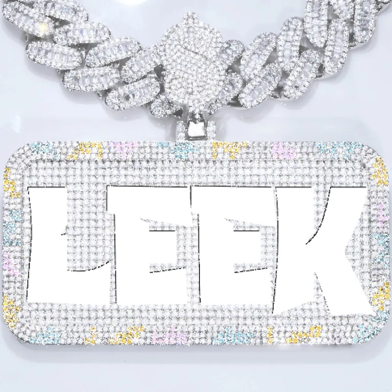 CUSTOM LETTER NECKLACE 3D COLORFUL SQUARE sold by The GUU Shop