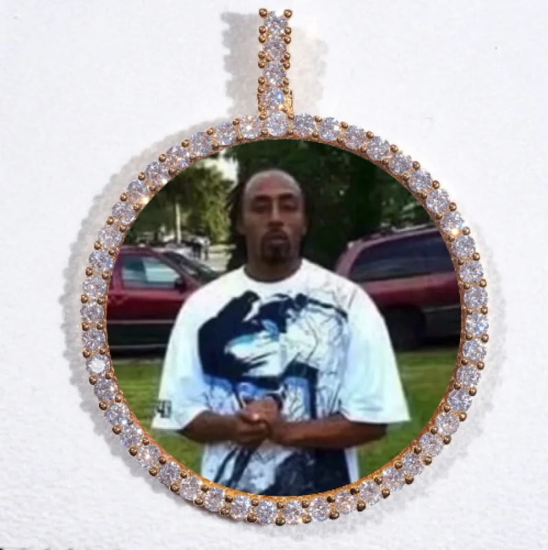 LARGE 3D CIRCLE CUSTOM PICTURE PENDANT sold by The GUU Shop