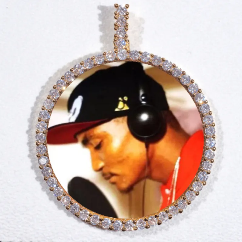 LARGE 3D CIRCLE CUSTOM PICTURE PENDANT sold by The GUU Shop