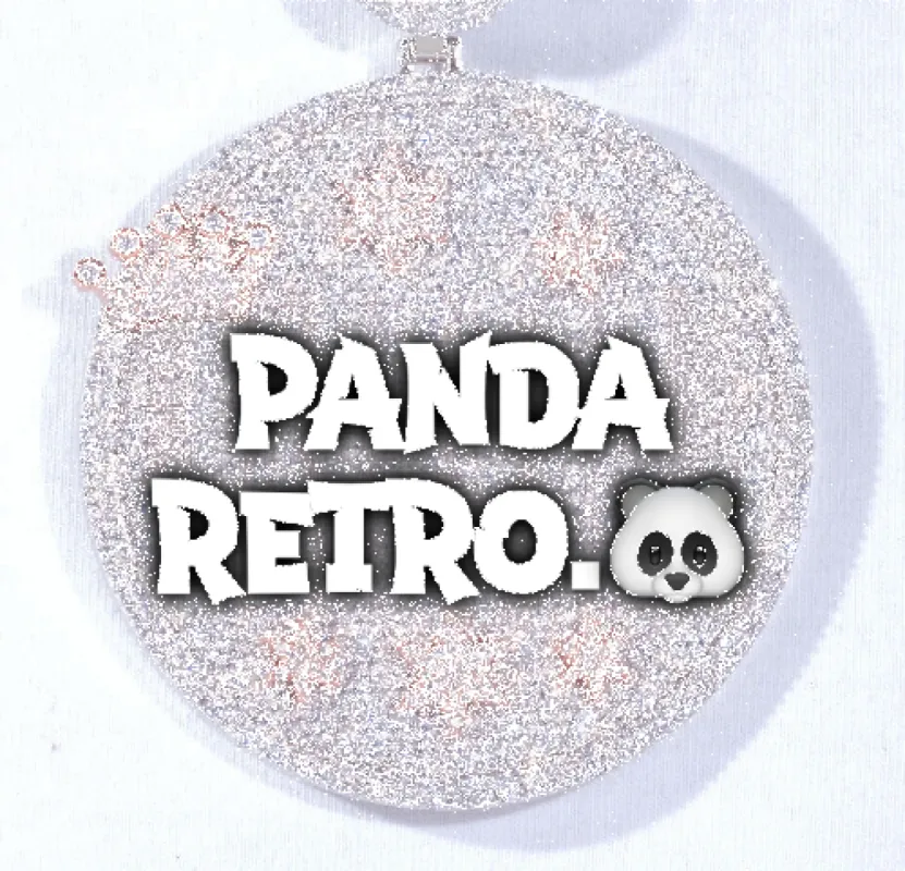 CUSTOM LETTER NECKLACE 3D BIG CROWN DISC sold by The GUU Shop