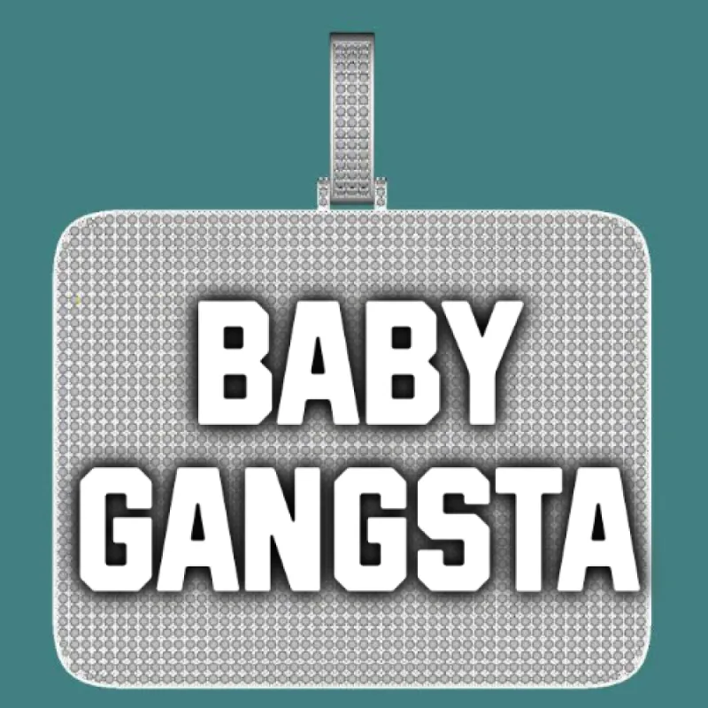 CUSTOM LETTER NECKLACE 3D BIG SQUARE sold by The GUU Shop