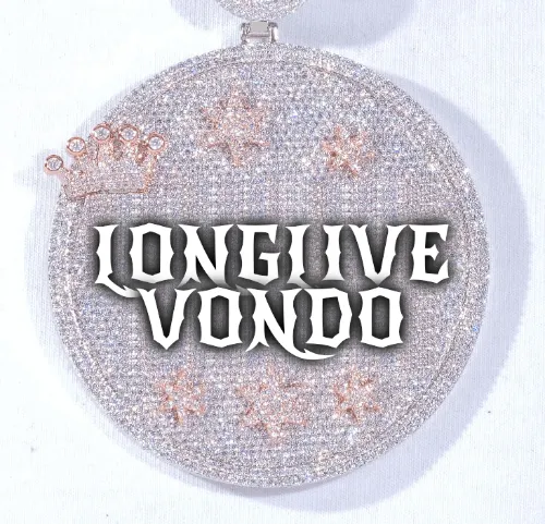 CUSTOM LETTER NECKLACE 3D BIG CROWN DISC sold by The GUU Shop