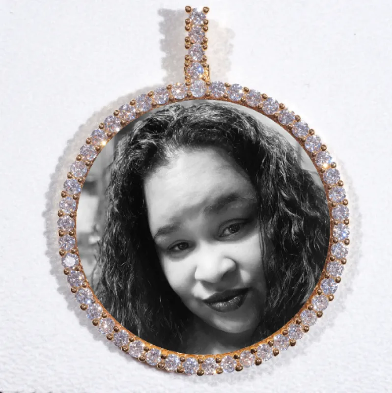 LARGE 3D CIRCLE CUSTOM PICTURE PENDANT sold by The GUU Shop