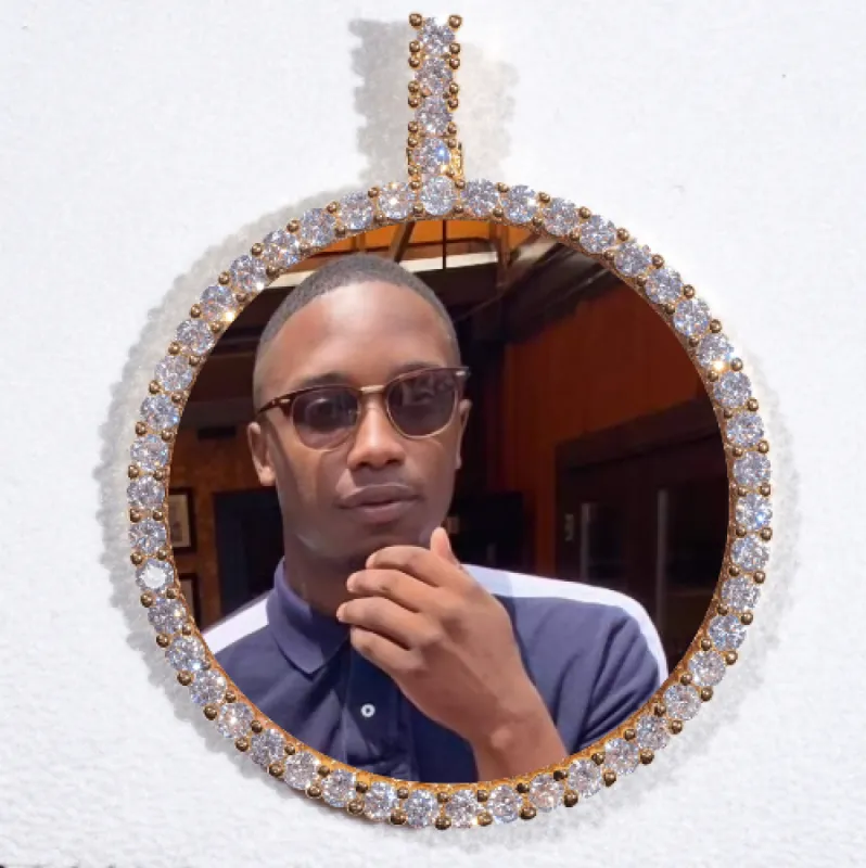 LARGE 3D CIRCLE CUSTOM PICTURE PENDANT sold by The GUU Shop