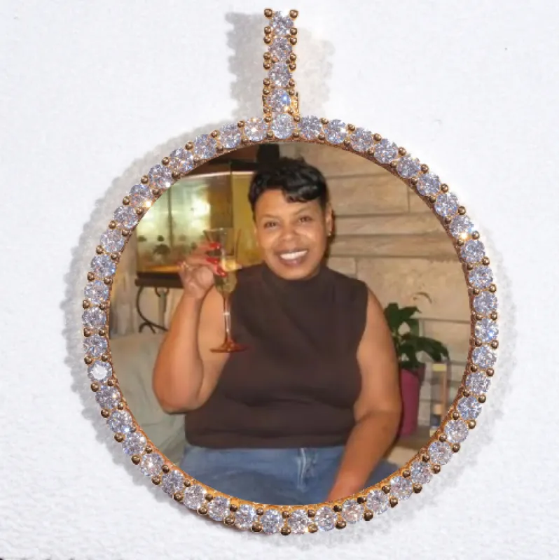 LARGE 3D CIRCLE CUSTOM PICTURE PENDANT sold by The GUU Shop