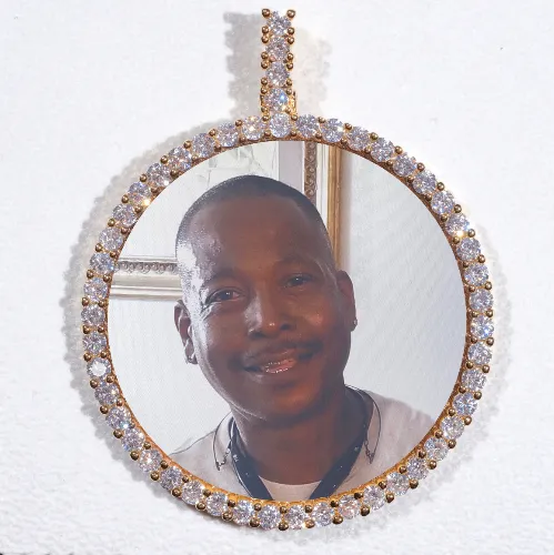 LARGE 3D CIRCLE CUSTOM PICTURE PENDANT sold by The GUU Shop