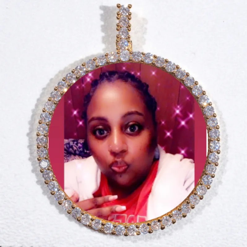 LARGE 3D CIRCLE CUSTOM PICTURE PENDANT sold by The GUU Shop