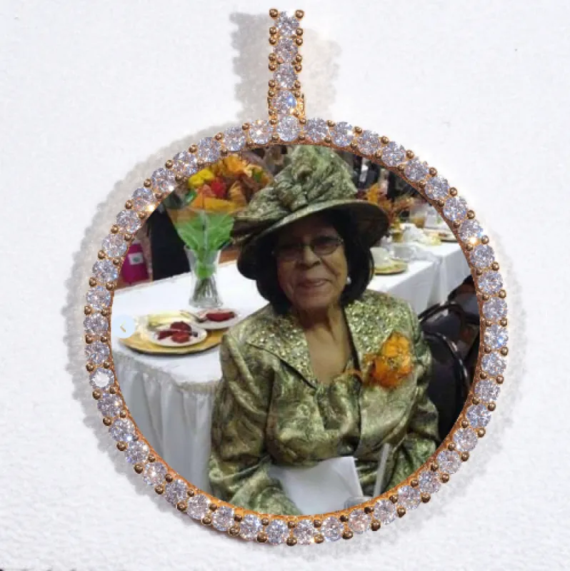 LARGE 3D CIRCLE CUSTOM PICTURE PENDANT sold by The GUU Shop