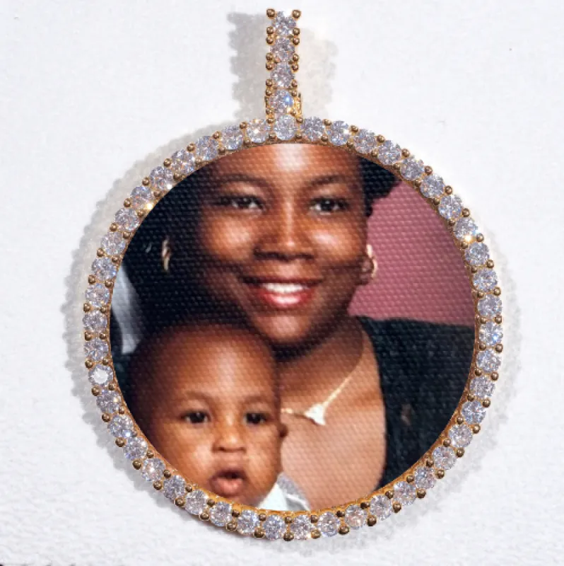 LARGE 3D CIRCLE CUSTOM PICTURE PENDANT sold by The GUU Shop