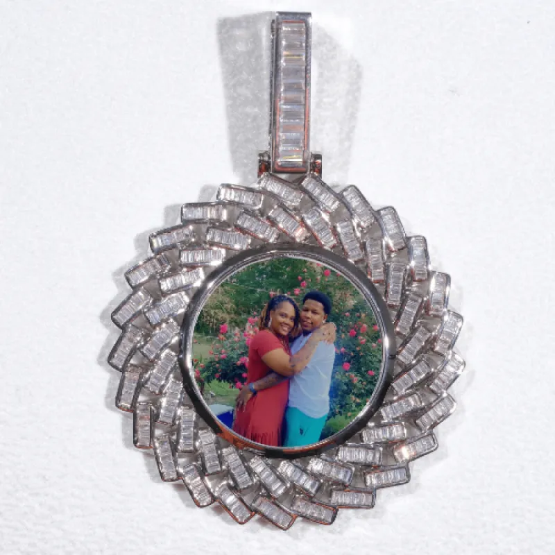 Large 3D Baguette Custom Picture Pendant sold by The GUU Shop