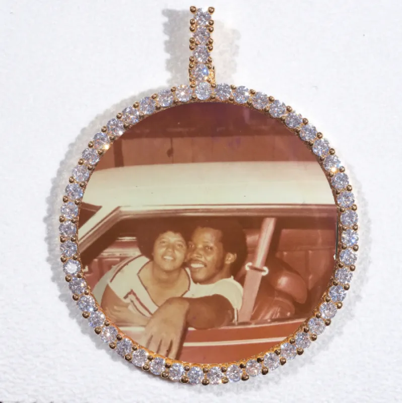 LARGE 3D CIRCLE CUSTOM PICTURE PENDANT sold by The GUU Shop