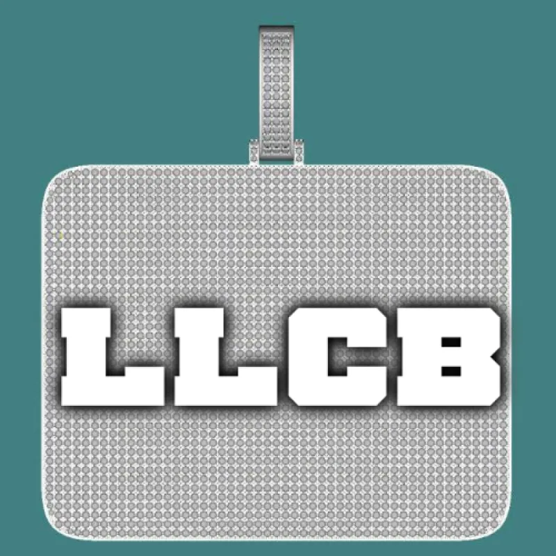 CUSTOM LETTER NECKLACE 3D BIG SQUARE sold by The GUU Shop