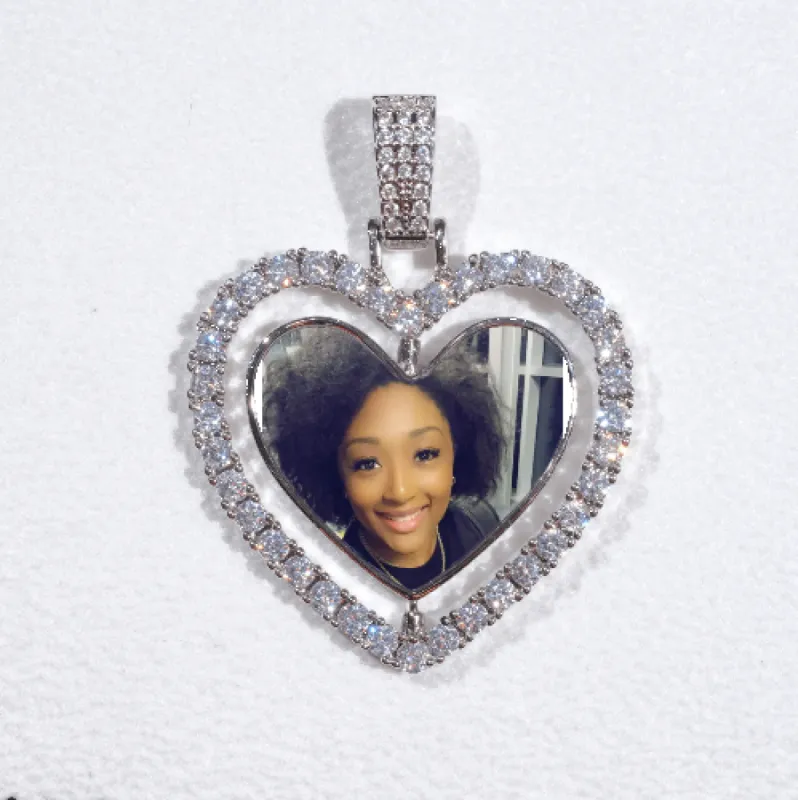 3D Spinning 2-Faced Heart Custom Picture Pendant sold by The GUU Shop