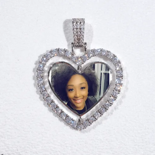 3D Spinning 2-Faced Heart Custom Picture Pendant sold by The GUU Shop