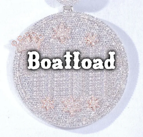 CUSTOM LETTER NECKLACE 3D BIG CROWN DISC sold by The GUU Shop