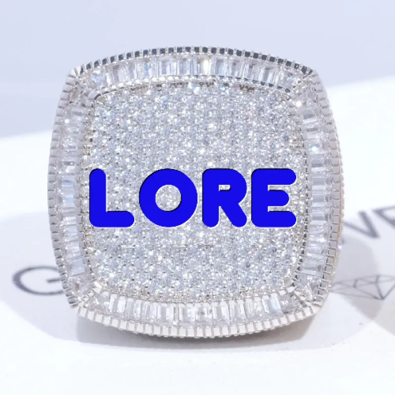 CUSTOM LETTER 3D ICED RING sold by The GUU Shop