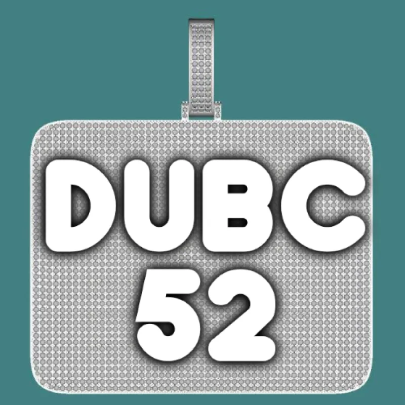 CUSTOM LETTER NECKLACE 3D BIG SQUARE sold by The GUU Shop