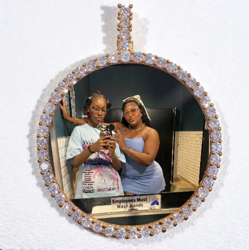 LARGE 3D CIRCLE CUSTOM PICTURE PENDANT sold by The GUU Shop