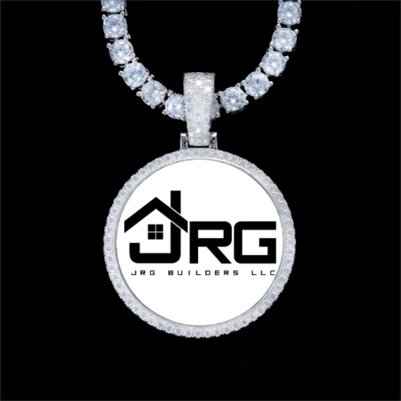 925S & VVS Moissanite 3D Circle Custom Picture Pendant sold by The GUU Shop