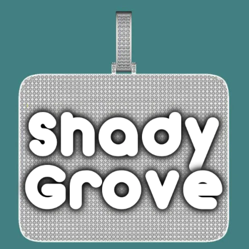 CUSTOM LETTER NECKLACE 3D BIG SQUARE sold by The GUU Shop