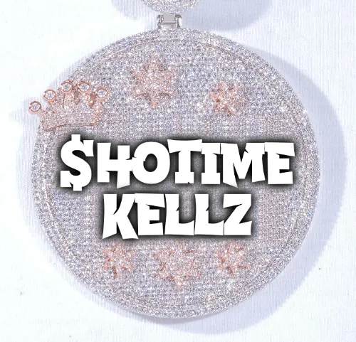 CUSTOM LETTER NECKLACE 3D BIG CROWN DISC sold by The GUU Shop