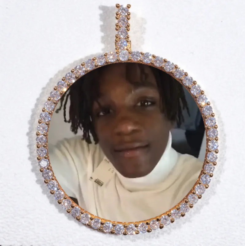 LARGE 3D CIRCLE CUSTOM PICTURE PENDANT sold by The GUU Shop