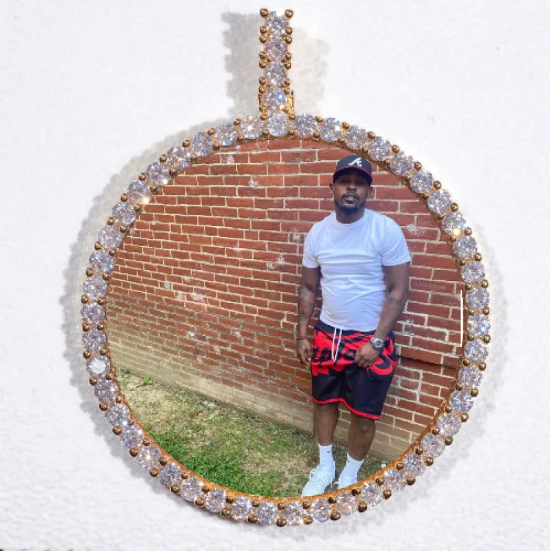 LARGE 3D CIRCLE CUSTOM PICTURE PENDANT sold by The GUU Shop