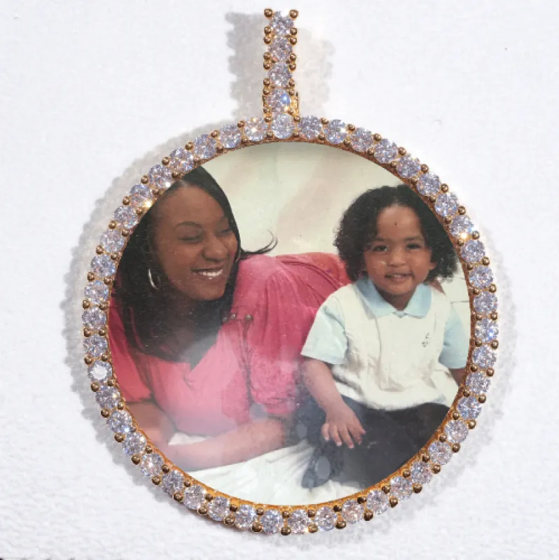 LARGE 3D CIRCLE CUSTOM PICTURE PENDANT sold by The GUU Shop