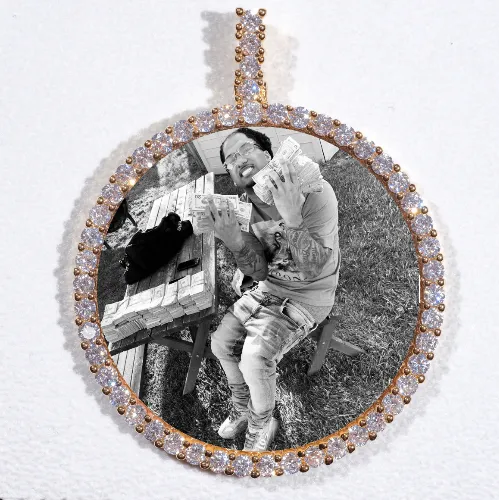 LARGE 3D CIRCLE CUSTOM PICTURE PENDANT sold by The GUU Shop