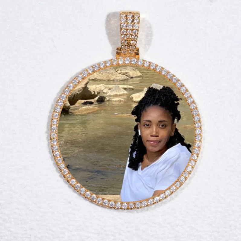 MEDIUM 3D CIRCLE CUSTOM PICTURE PENDANT sold by The GUU Shop