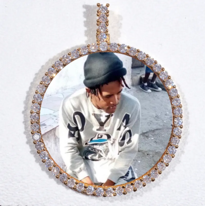 LARGE 3D CIRCLE CUSTOM PICTURE PENDANT sold by The GUU Shop