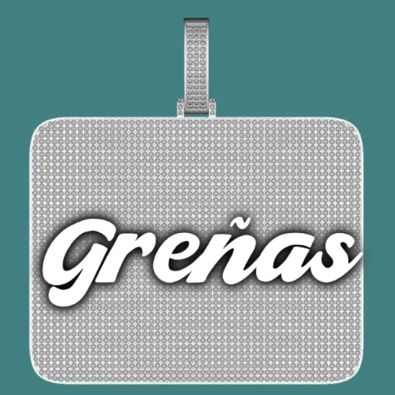 CUSTOM LETTER NECKLACE 3D BIG SQUARE sold by The GUU Shop