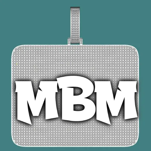 CUSTOM LETTER NECKLACE 3D BIG SQUARE sold by The GUU Shop