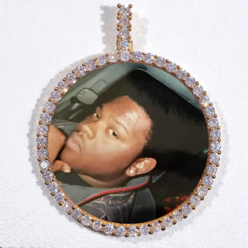 LARGE 3D CIRCLE CUSTOM PICTURE PENDANT sold by The GUU Shop