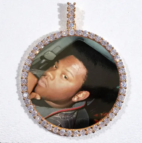 LARGE 3D CIRCLE CUSTOM PICTURE PENDANT sold by The GUU Shop