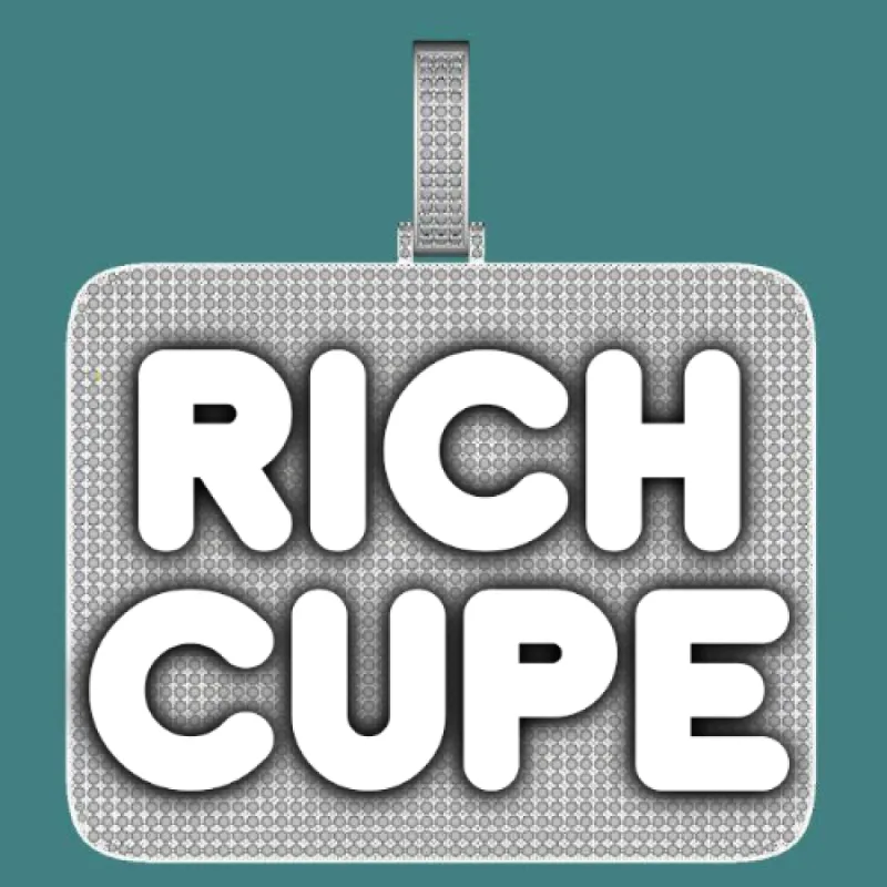 CUSTOM LETTER NECKLACE 3D BIG SQUARE sold by The GUU Shop