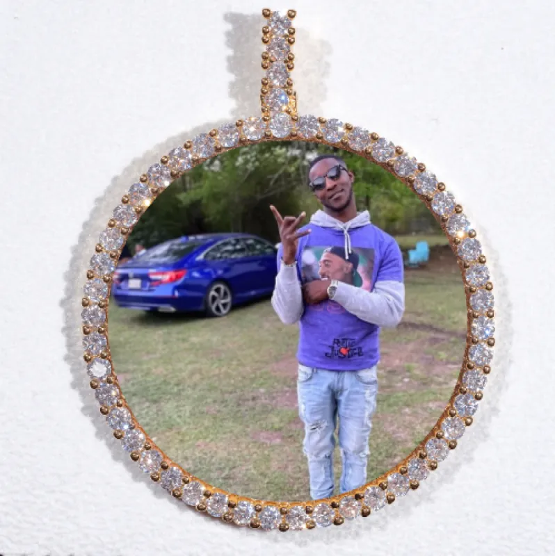 LARGE 3D CIRCLE CUSTOM PICTURE PENDANT sold by The GUU Shop