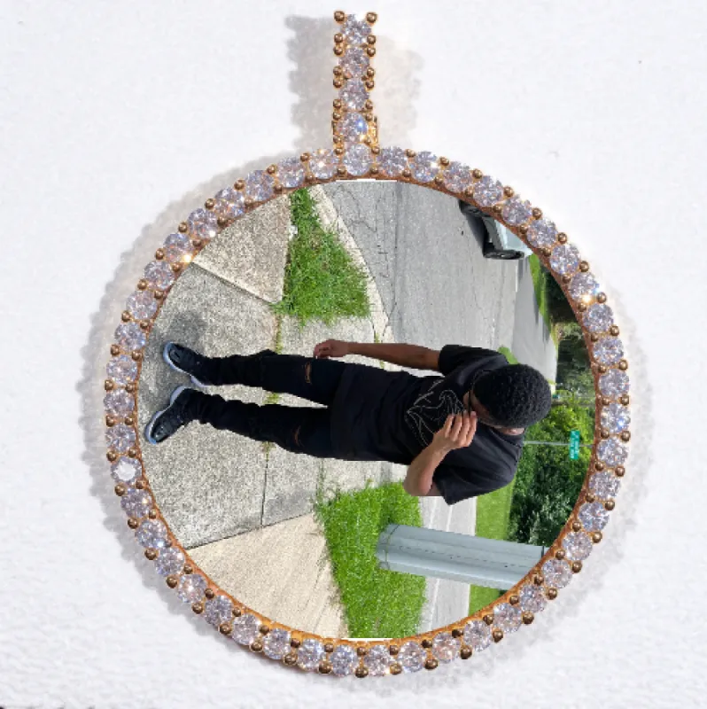 LARGE 3D CIRCLE CUSTOM PICTURE PENDANT sold by The GUU Shop