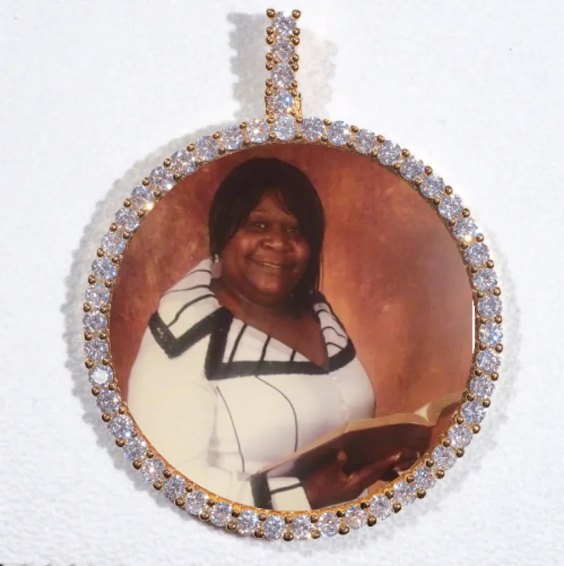 LARGE 3D CIRCLE CUSTOM PICTURE PENDANT sold by The GUU Shop