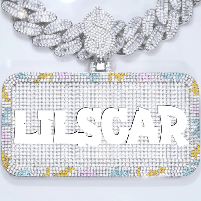 CUSTOM LETTER NECKLACE 3D COLORFUL SQUARE sold by The GUU Shop