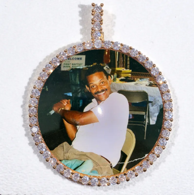 LARGE 3D CIRCLE CUSTOM PICTURE PENDANT sold by The GUU Shop