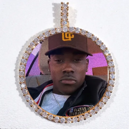 LARGE 3D CIRCLE CUSTOM PICTURE PENDANT sold by The GUU Shop