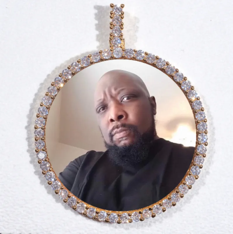 LARGE 3D CIRCLE CUSTOM PICTURE PENDANT sold by The GUU Shop