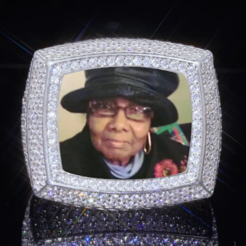 3D CUSTOM PICTURE ICED RING sold by The GUU Shop